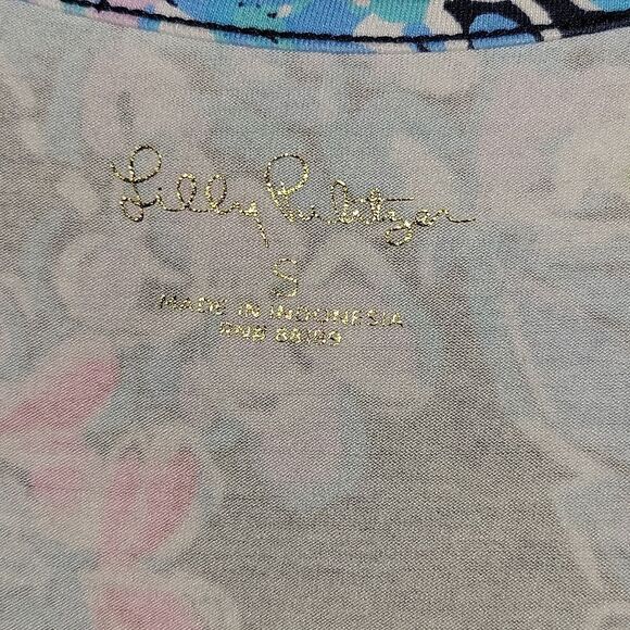 Lilly Pulitzer High Tide "Pineapple Paradise" Kaisley Dress Dual Neck Small - Picture 5 of 7